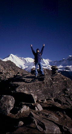 a quota 5.357 metri sul Gokyo Peak